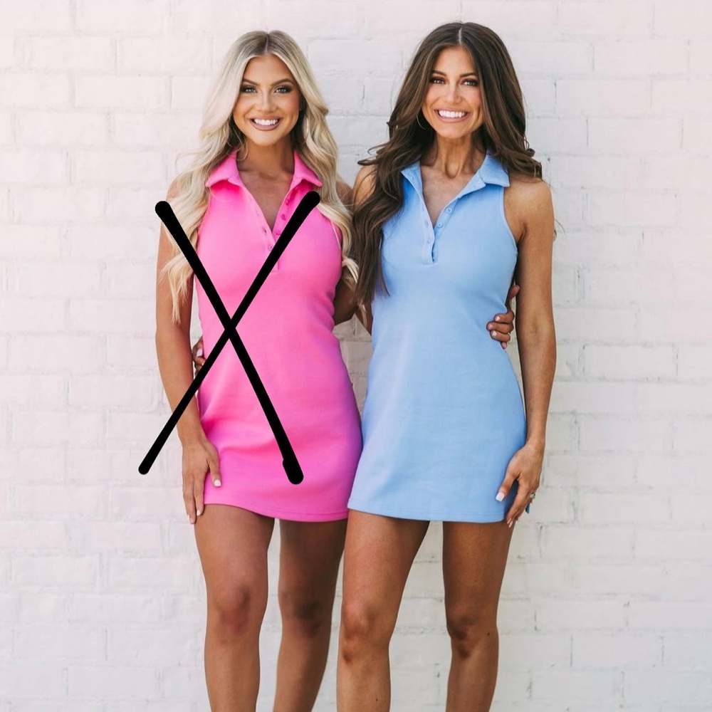 Sleeveless Blue Polo Dress These Three Boutique